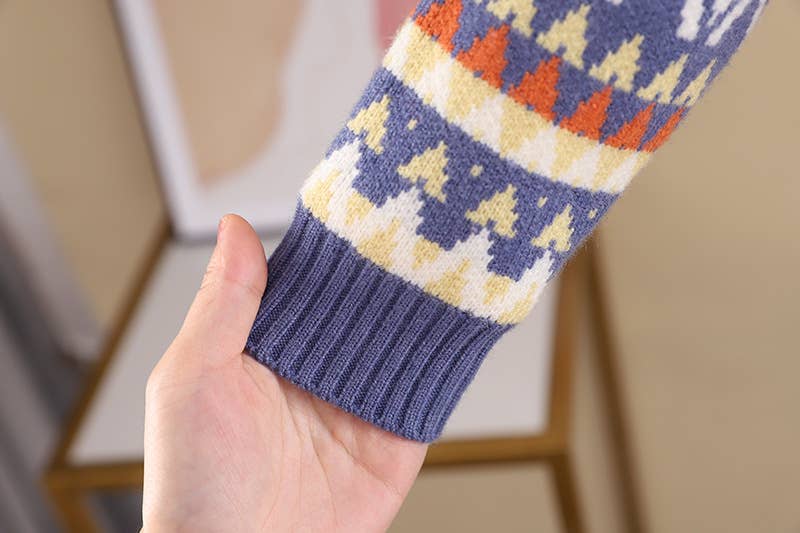 Jacquard Pullover Sweater