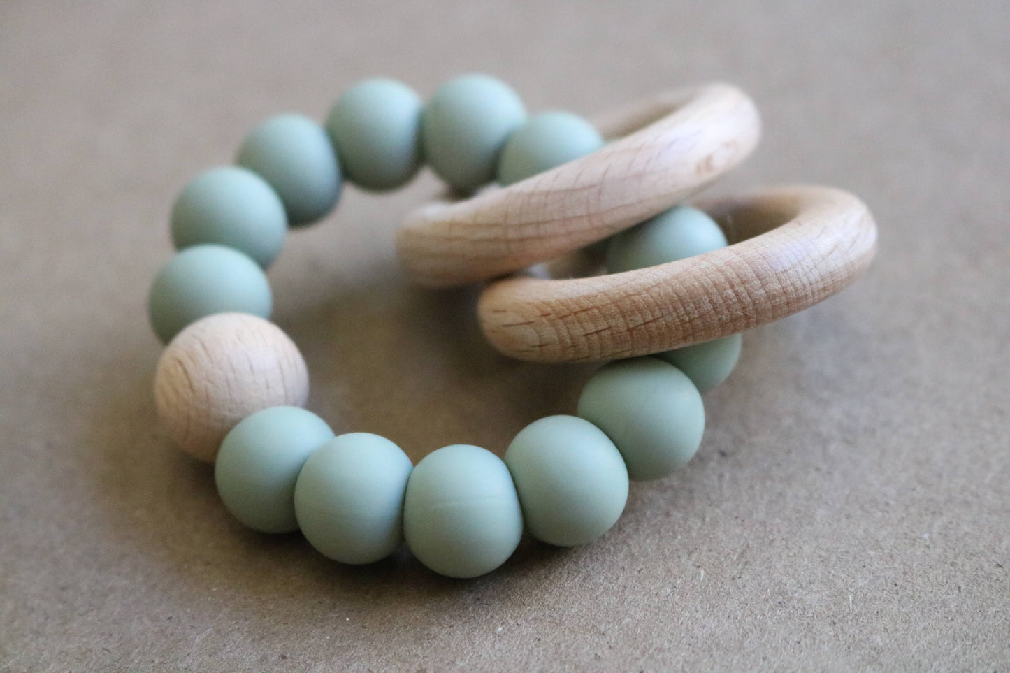 Ring Teether Color: Sage