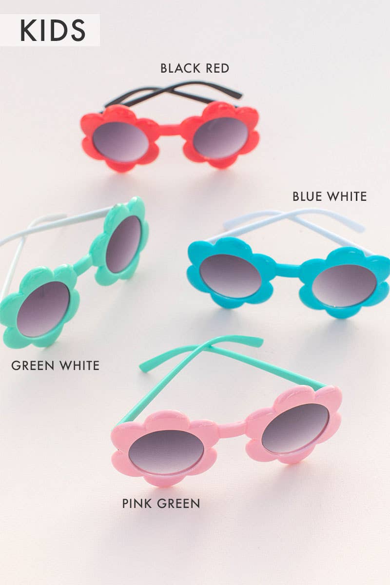 Toddler Kids Flowers 2 Colors Sunglasses
