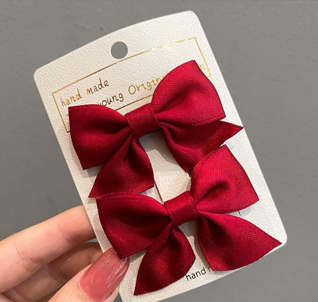 Velvet Bow Clips