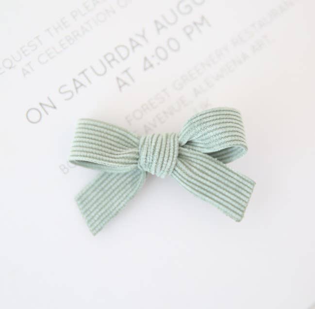 Corduroy Bow Hair Clip