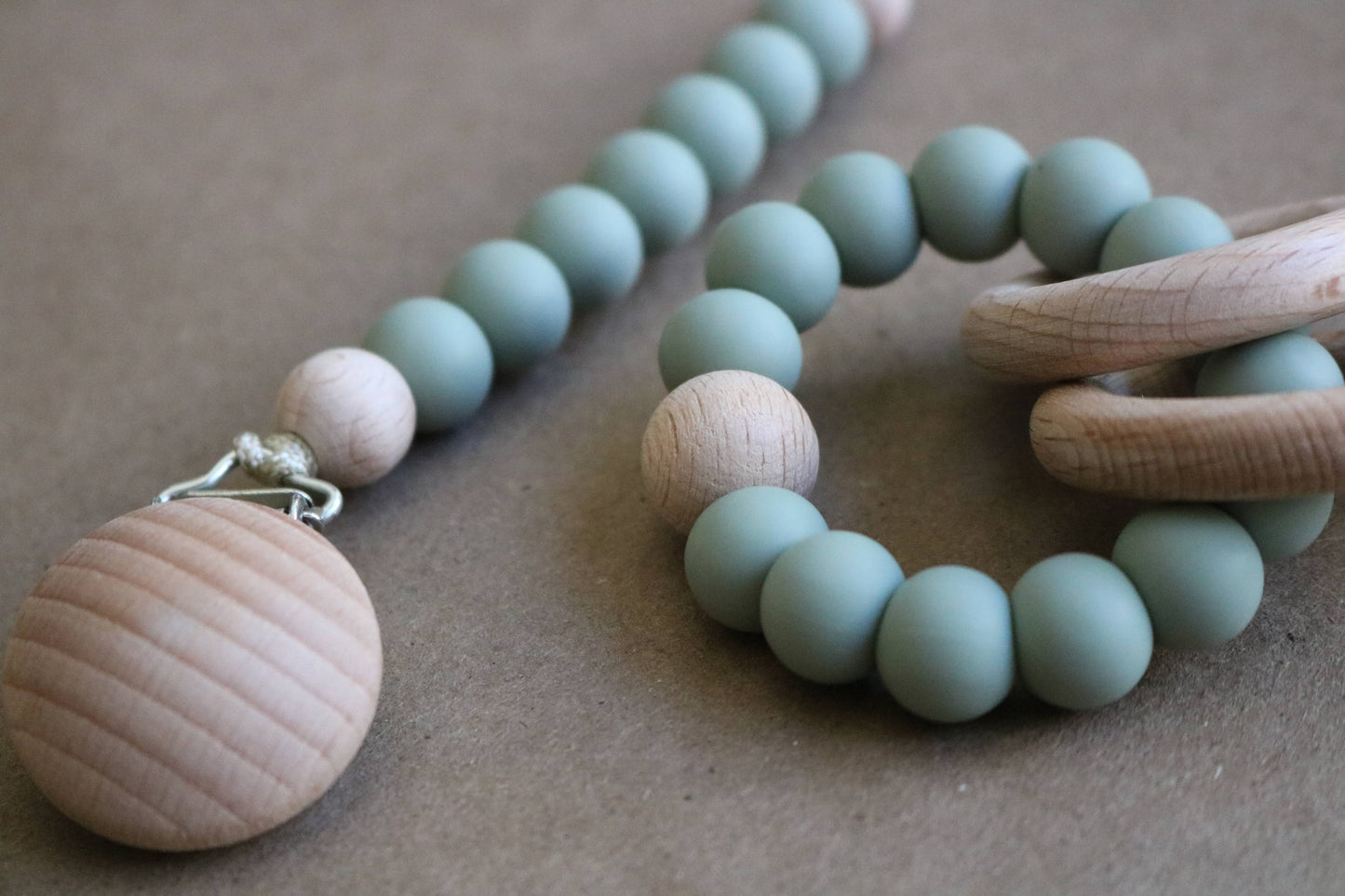 Ring Teether Color: Sage