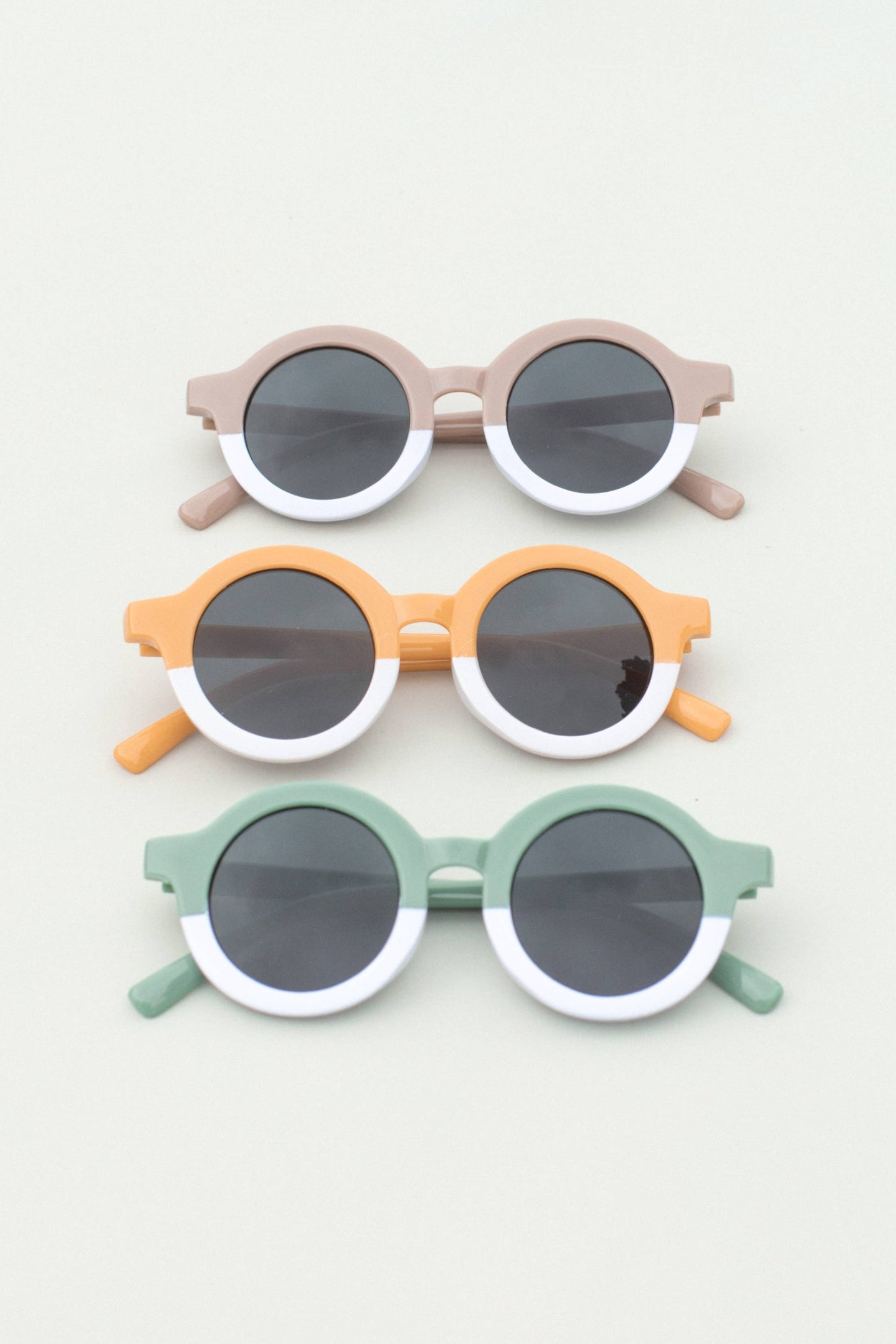 Kids Toddler 2 Tone Round Sunglasses