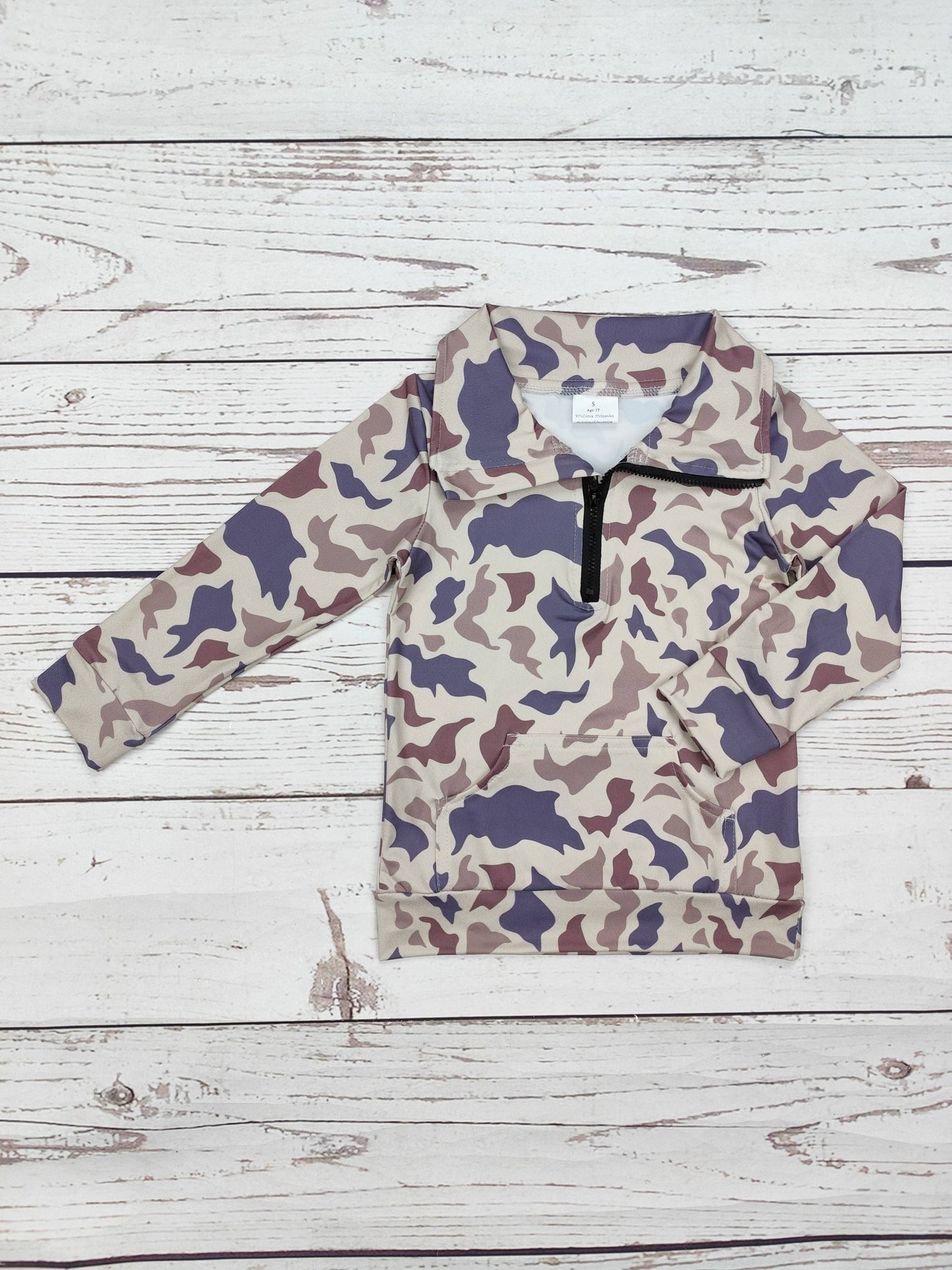 Camouflage Zip Pullover