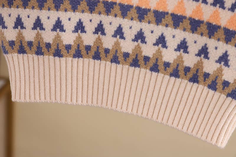 Jacquard Pullover Sweater