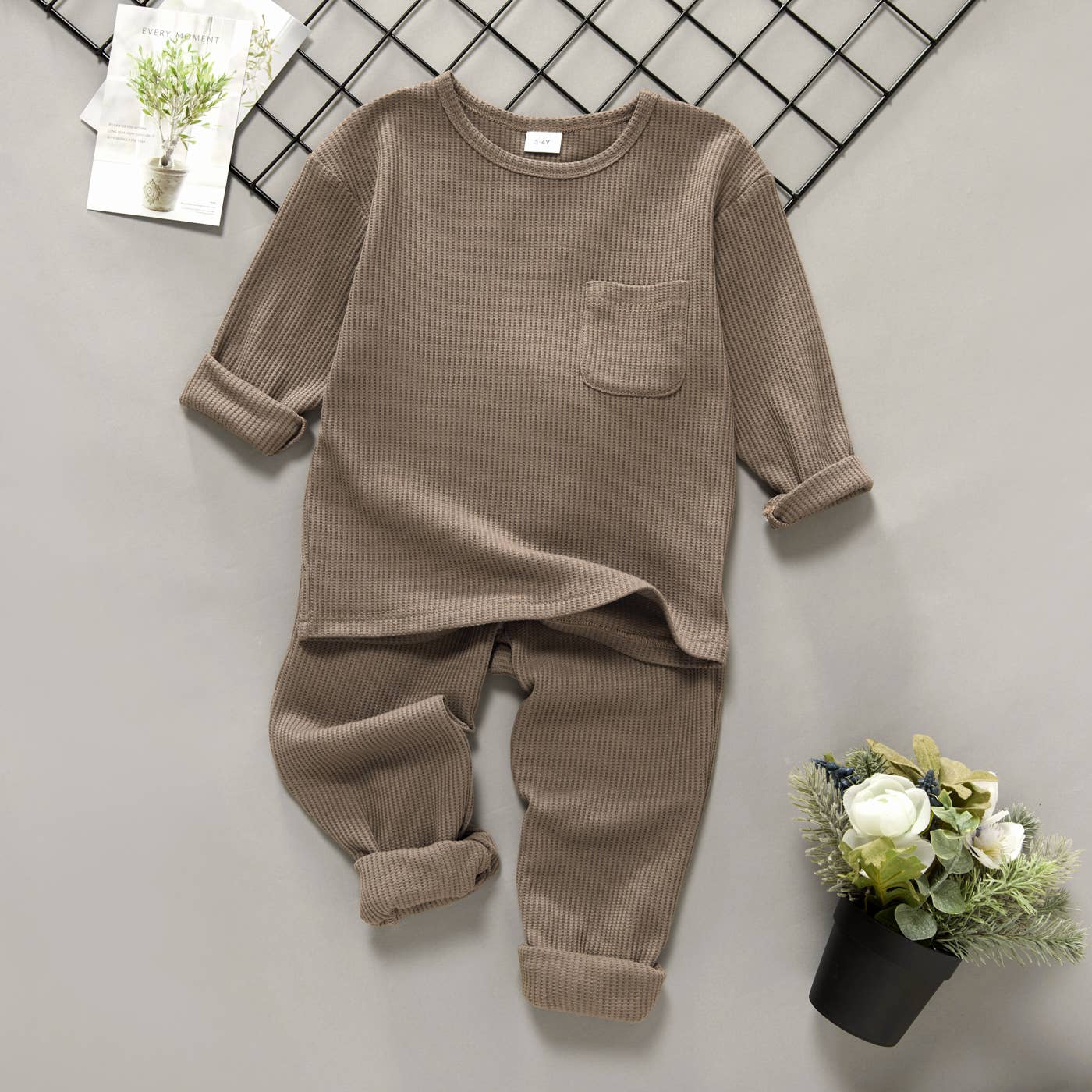 2-piece Ribbed Top & Pant Set