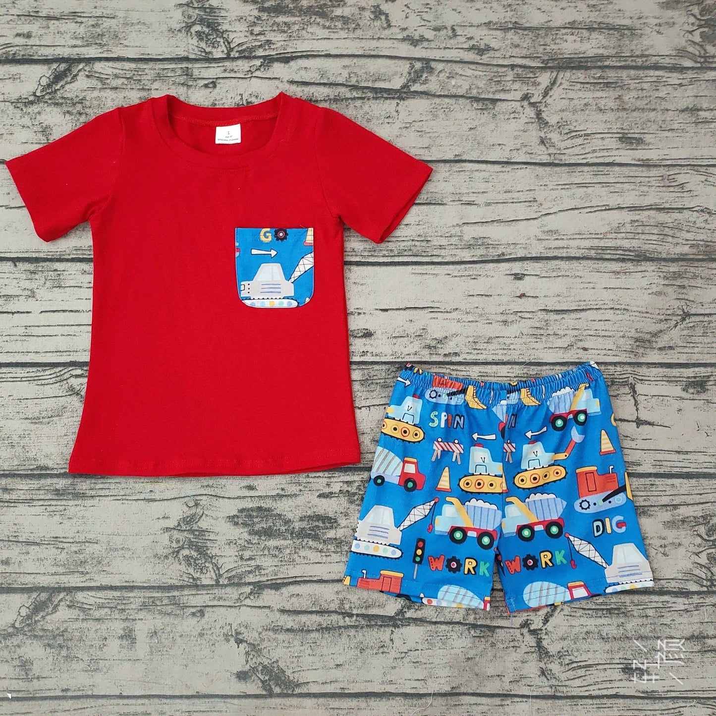 Construction Pocket Top and Shorts