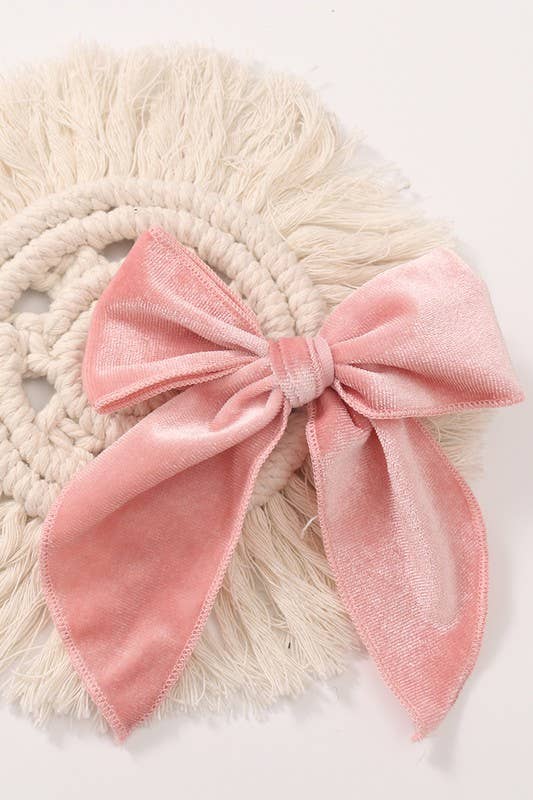 Edged Velvet Bows With Clip