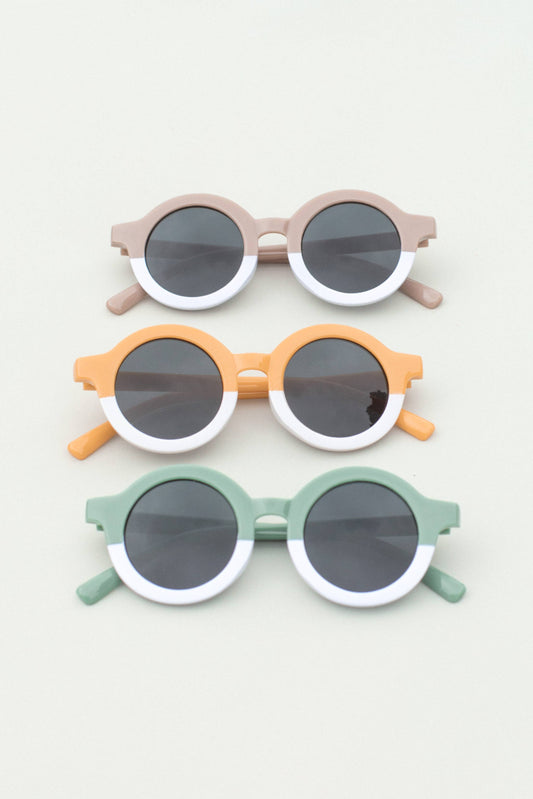 Kids Toddler 2 Tone Round Sunglasses