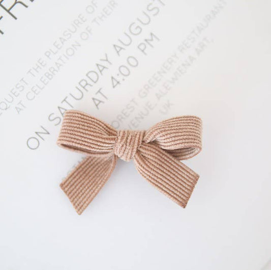 Corduroy Bow Hair Clip